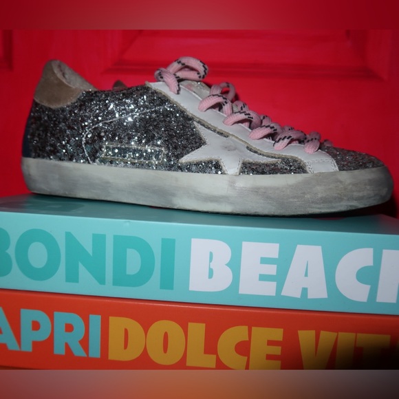 golden goose superstar sneaker SIZE 38 EU - silver glitter - Picture 16 of 16